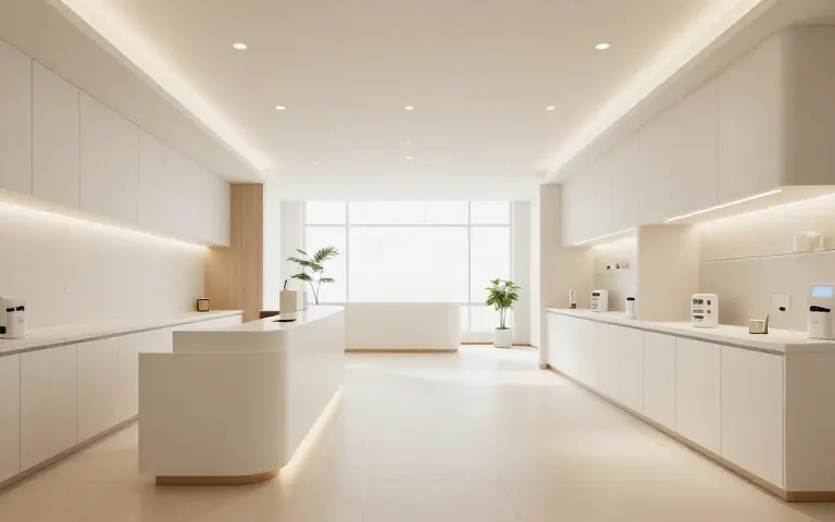 Espacio de laboratorio de fertilidad, luminoso